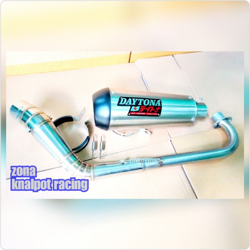 Knalpot daytona Supra fit new Karisma Grand c70.knalpot daytona bebek kolong.knalpot daytona