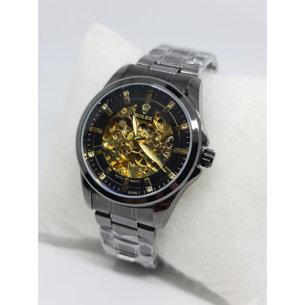 Jam Tangan Pria Rolex Automatic Rantai Premium Free Box Ori Rolex &amp; Baterai Cadangan