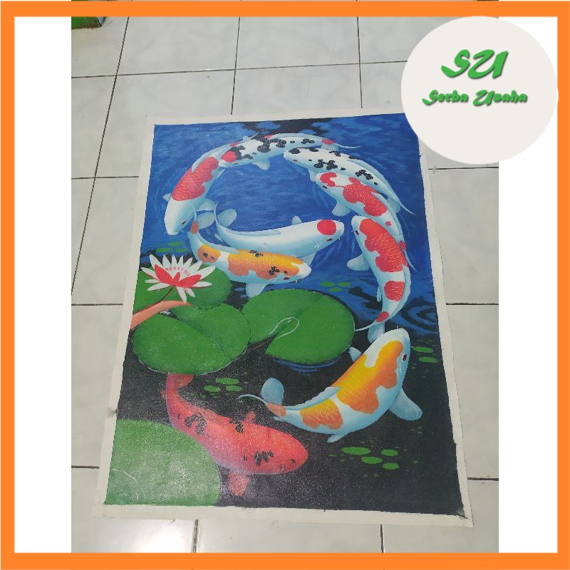 Lukisan Ikan Koi Model Angka 9