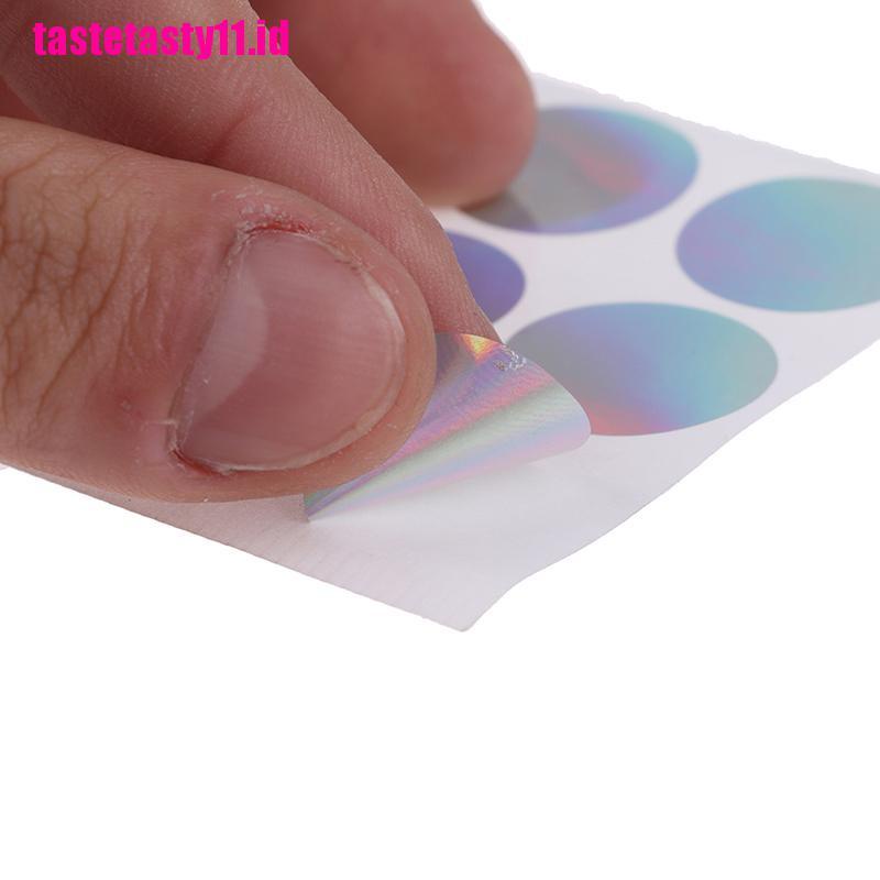 100 Pcs Stiker Segel Hologram Bentuk Bulat Ukuran 1 Inch Untuk Keamanan