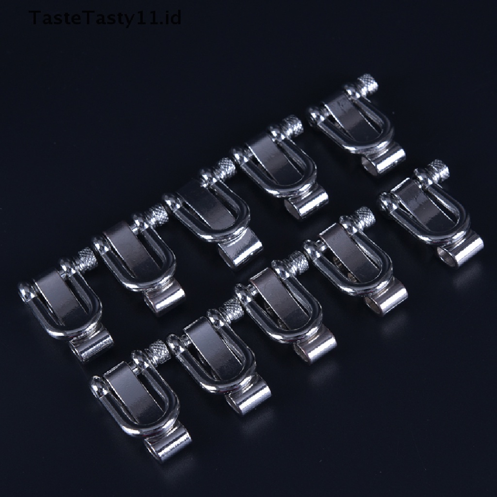 10 Pcs Gesper Gelang Paracord Bentuk U Bahan Stainless Steel Dapat Disesuaikan