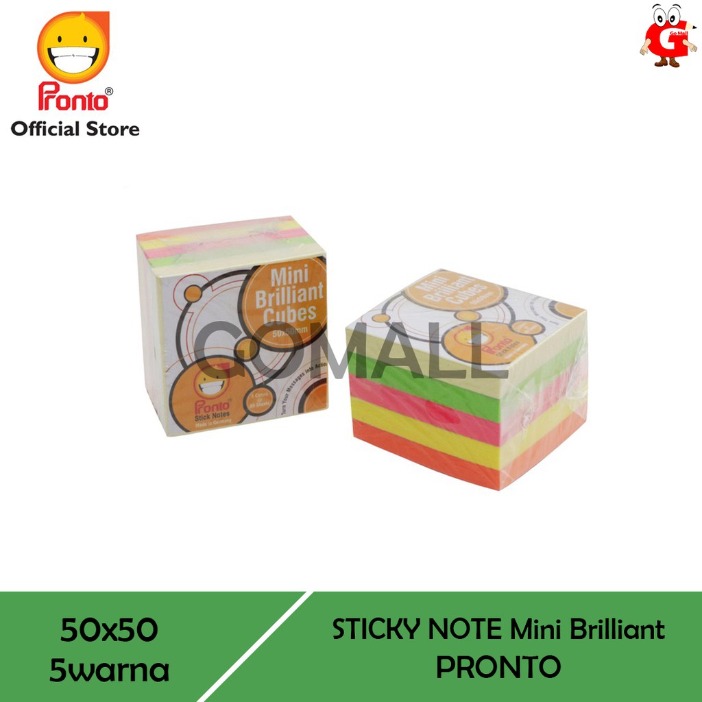 

Stick Note Pronto (50x50mm) mini brilliant cubes