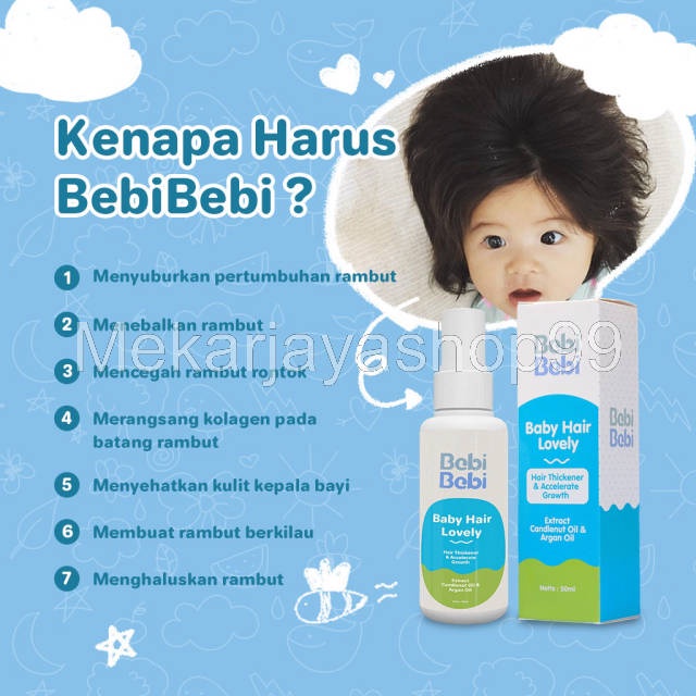 Bebi-Bebi Hair Lovely PENUMBUH RAMBUT DAN PELEBAT RAMBUT BALITA AMAN BPOM