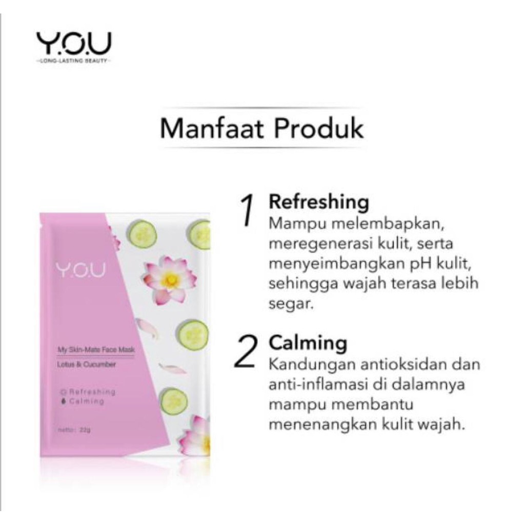 Y.O.U MY SKIN MATTE FACE Sheet Mask - 22gr