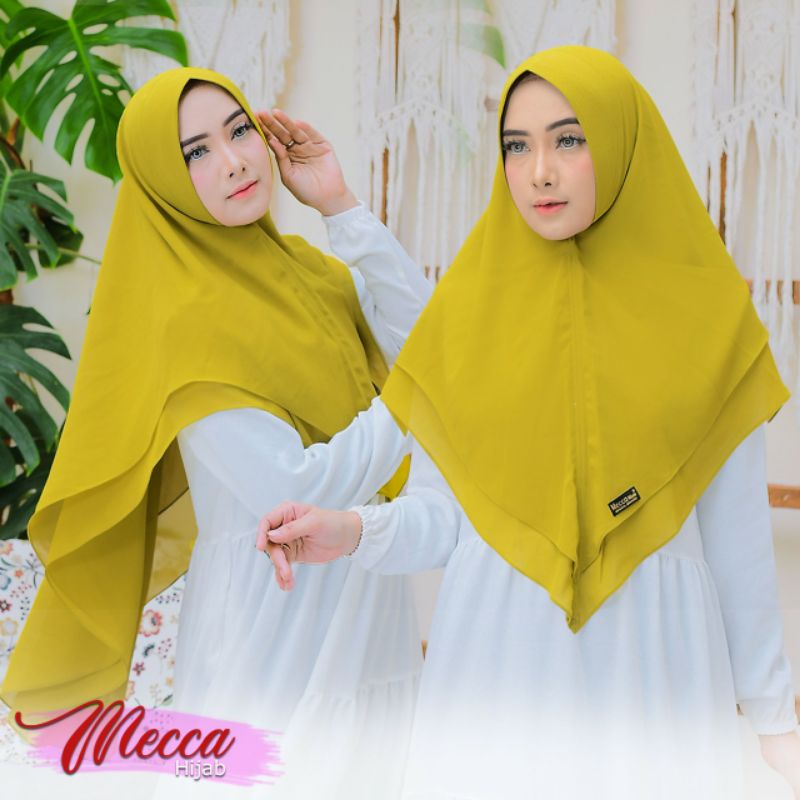 Jilbab Instan LV  Kerudung  Ceruty Baby doll Premium Original Mecca Hijab