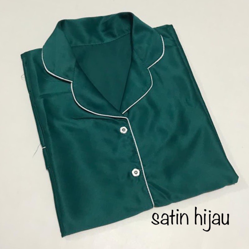 bajutidur satin exclusive polos lengan panjang