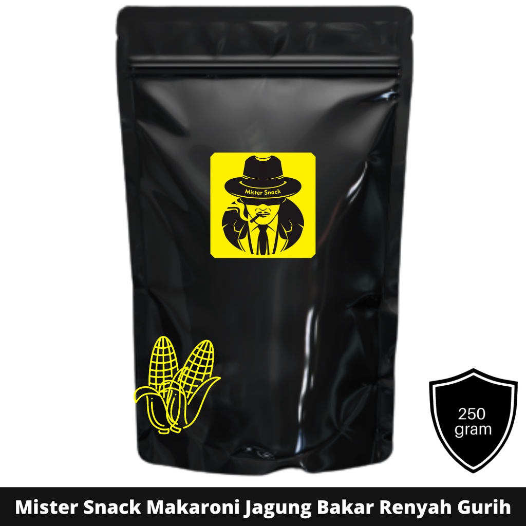 Mister Snack Kerpik &amp; Kerupuk Makaroni Jagung Bakar Renyah Gurih Premium Standing Pouch Kemasan 500 Gram