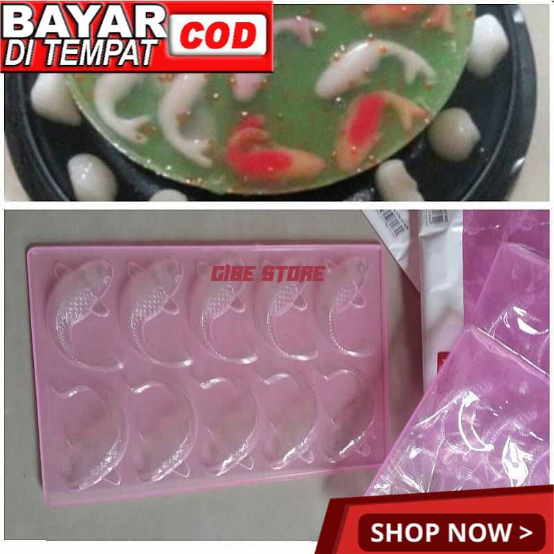 Cetakan Puding Coklat Jelly Ikan Koi Agar Koki Lucky Fish Cetak Iwak