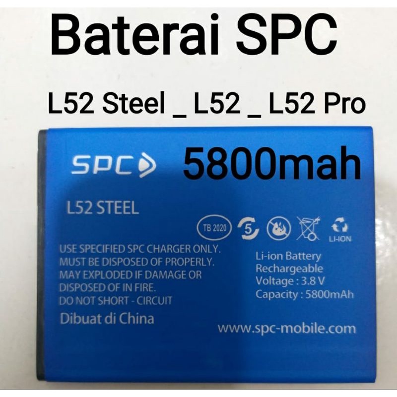 Baterai Battery Batrai SPC L52 steel L52 L52 pro