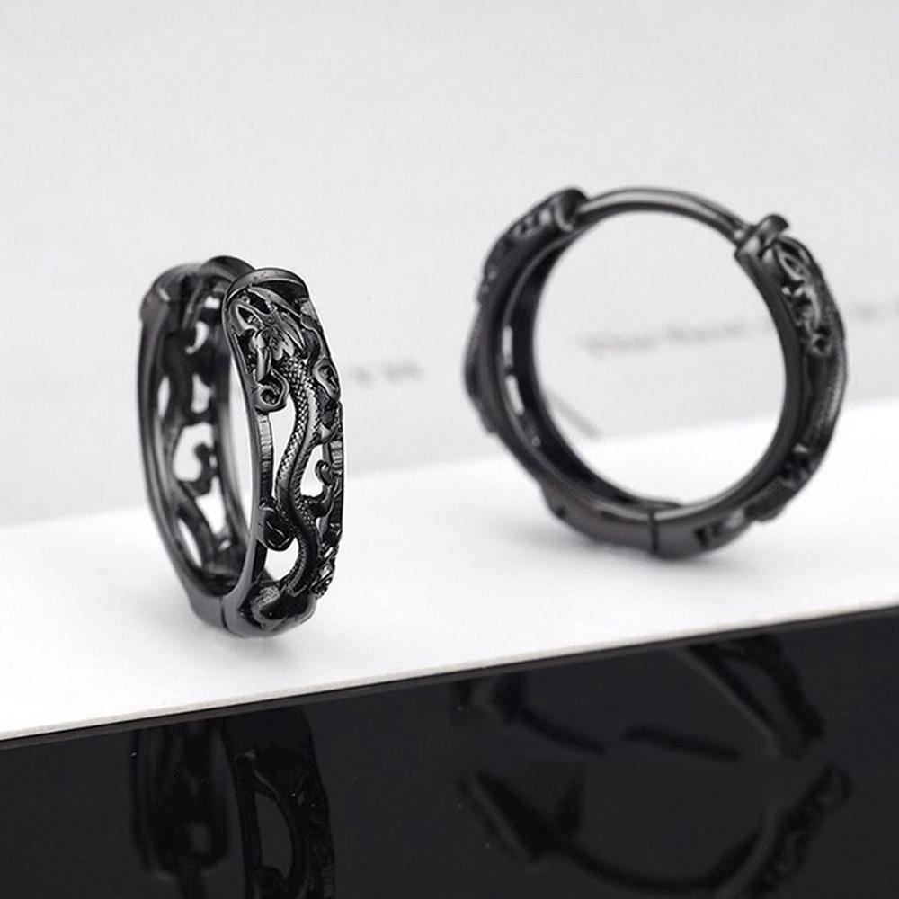 Needway Hoop Earrings Temperamen Baru Wanita Pria Jalan Hip Hop Naga