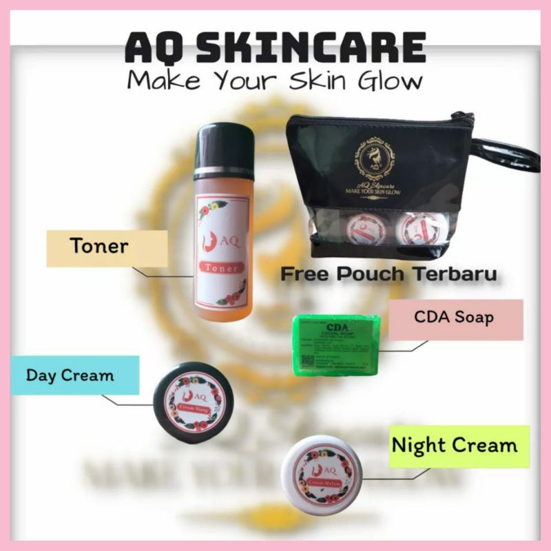 [COD] PAKET CREAM AQ ORIGINAL ~ SKINCARE PEMUTIH WAJAH MUKA GLOW GLOWING BISA WANITA & PRIA ~ CREAM 