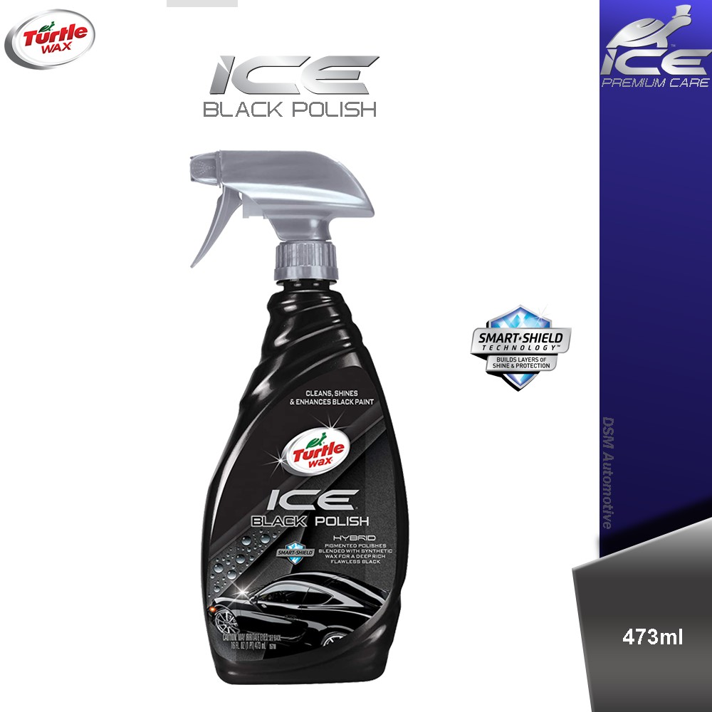 Turtle Wax Ice Black Polish 473ml /Angkat Kotoran Hilangkan Goresan Halus Dg Kandungan Pigment Hitam