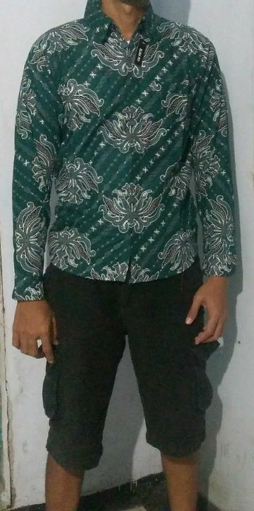 Kemeja Batik Pria Lengan Panjang Slimfit Size M L Xl