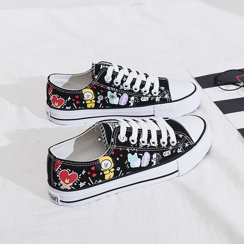 [BS] BISA COD KPOP Sepatu BTS BT21 Canvas Sneakers / Sepatu - KP204