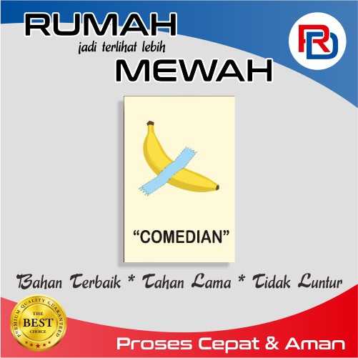 Poster Papan Kayu Pisang Selotip Hiasan Dinding Dekorasi Pajangan Dinding Kamar Rumah Wall Decor