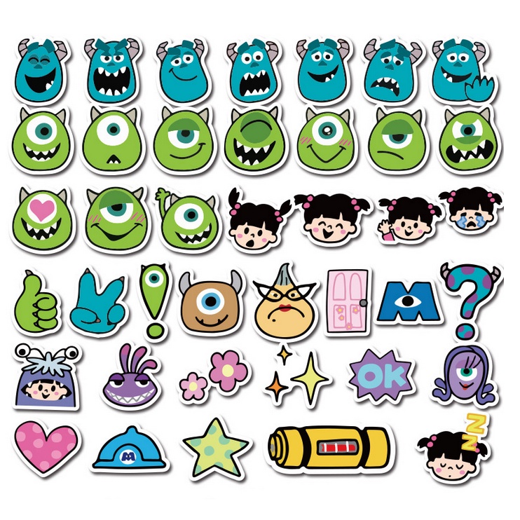 A27 STICKER 10PCS (MONSTER INC) anti air notebook scrapbook label tempel motif kartun superhero super hero unik lucu atk alat tulis kantor murah viral termurah kartun komputer leptop handphone hp smartphone koper laptop tembok kulkas disney anime