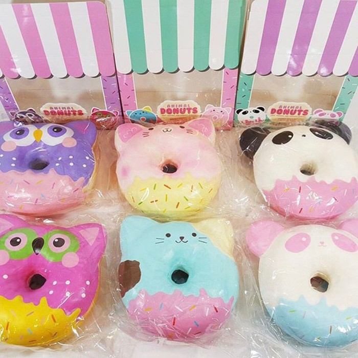 ANIMAL DONUTS SQUISHY PUNIMARU / puni maru donut owl cat panda rare