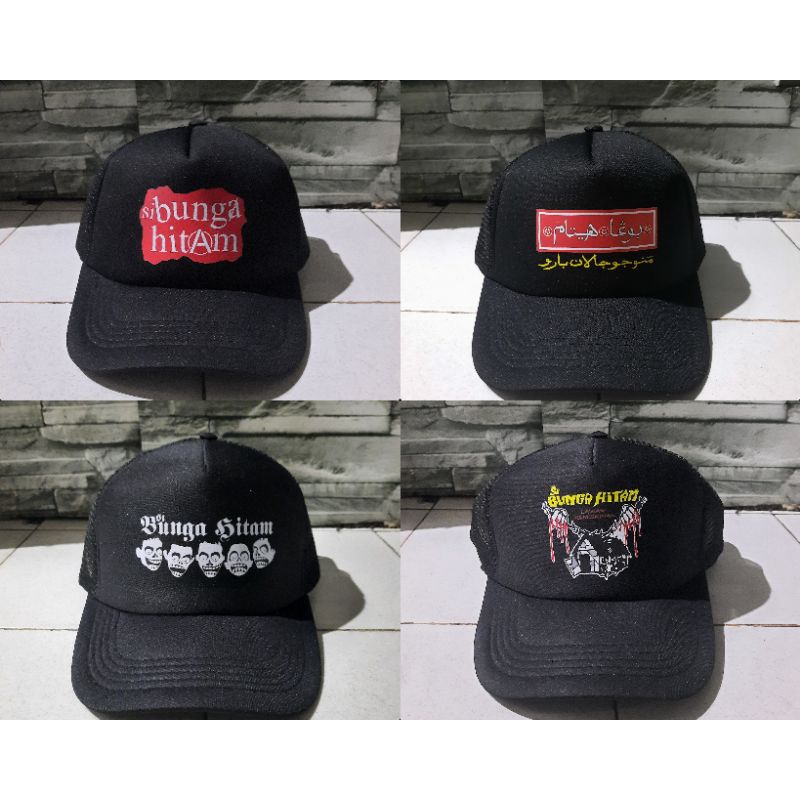 TOPI JARING BAND SI BUNGA HITAM