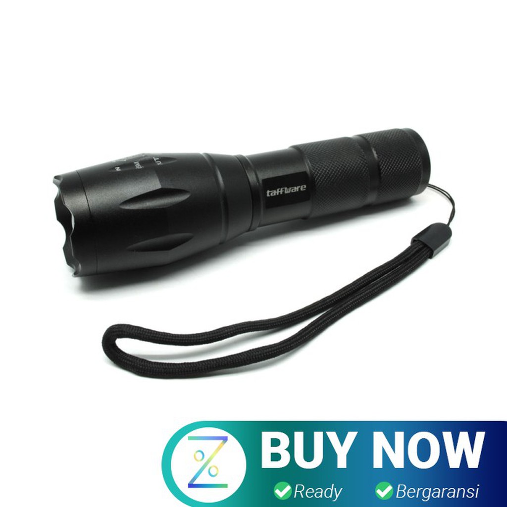 TaffLED Senter LED Cree XM-L T6 2000 Lumens - E17 - Black