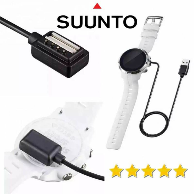 Kabel Cas USB Charger For SUUNTO SPARTAN ULTRA ALL BLACK TITANIUM (HR)