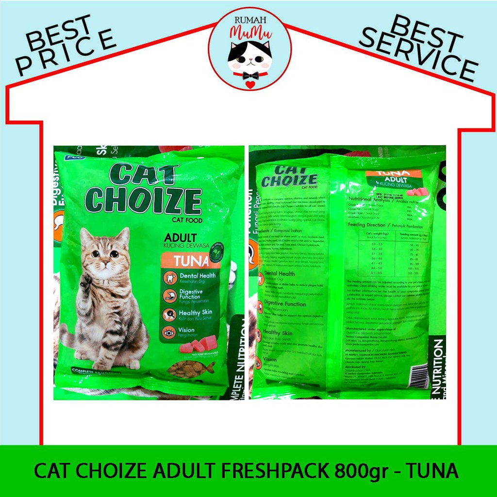 MAKANAN KUCING CAT CHOIZE 800gr ADULT HARGA EKONOMIS