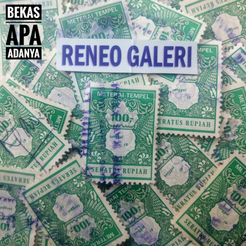 

Materai Tempel Koleksi 100 Rupiah hijau Tahun 1981 1982 1983 1984 1985 Matrai Meterai asli kuno jadul lawas lama Rp Filateli