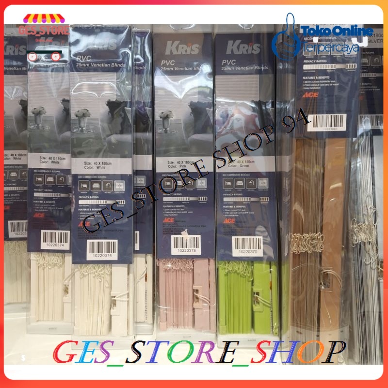 Kris Tirai Plastik PVC Gulung Jendela 60x180