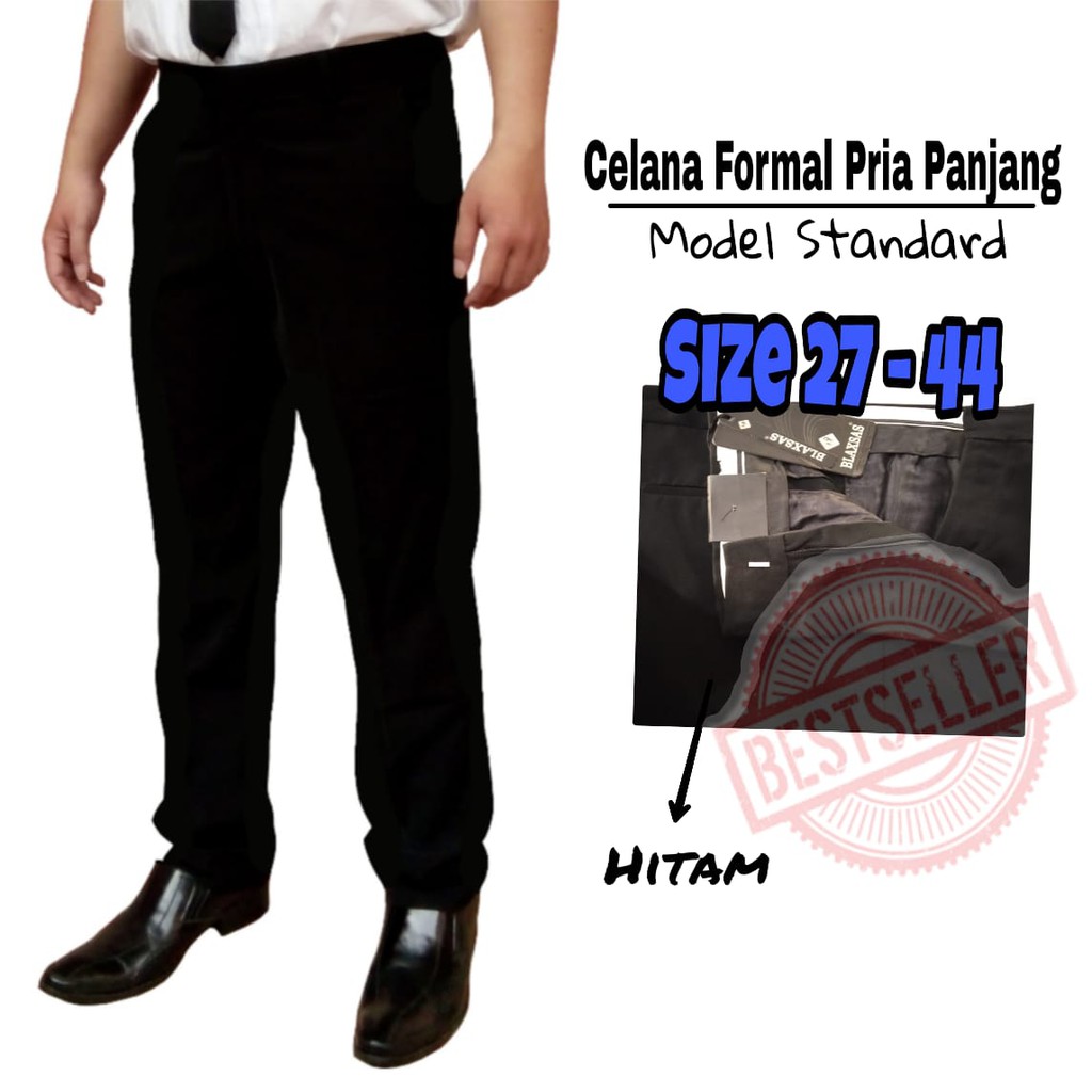  Celana  Pria Kerja  Kantor Celana  Formal Panjang Hitam  