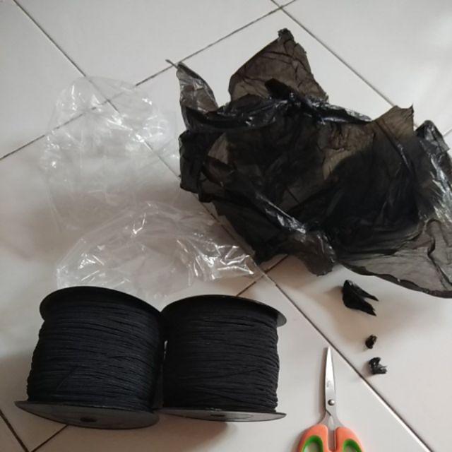 Ready Stock Tali Karet Masker 3mm Hitam