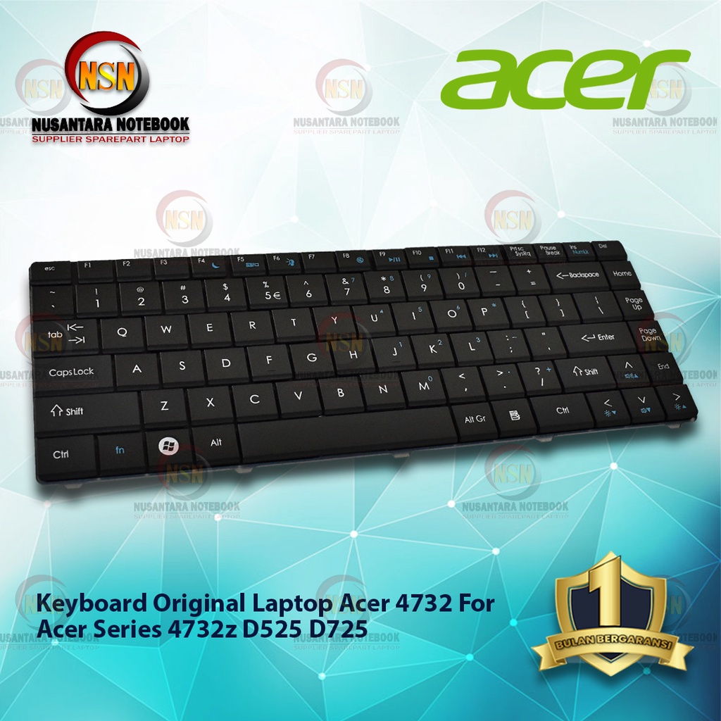 Keyboard Acer 4732 for Laptop Series 4732z D525 D725 Black Hitam