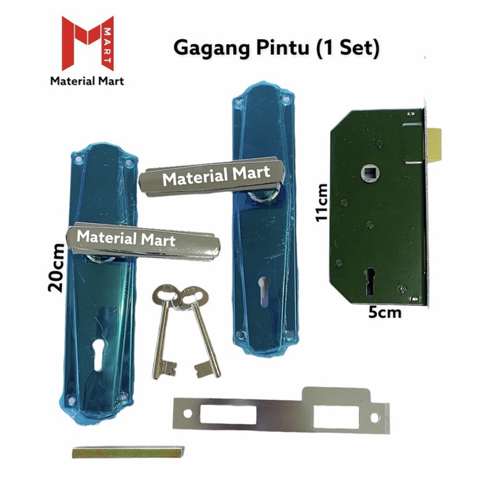 Kunci Pintu Rumah 1 Set | Handle Pintu Gagang Murah | Door Lock 693 LD | Material Mart