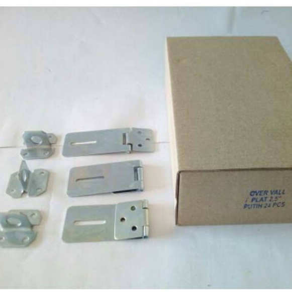 Overval Plat Putih 2,5 INCHI/CANTOLAN GEMBOK/TEMPAT GEMBOK/COLOURED LIGHT PATTERN HASPS STAPLES