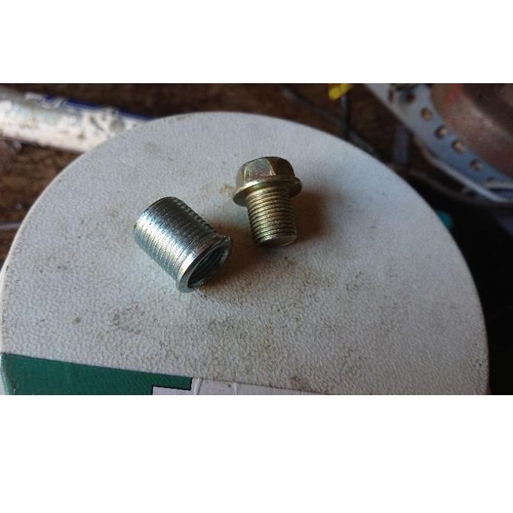 Recomended.. bos dan baut oli untuk perbesar ke 3 kali (hand tap 18x1.5)