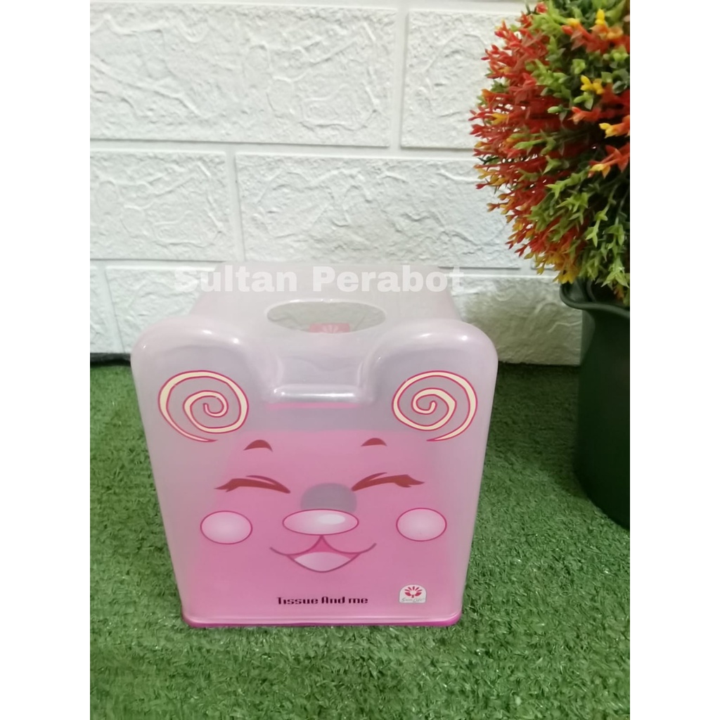 TEMPAT TISUU MINI KARAKTER SMILE LUCU /kotak tisu estetik warna warni