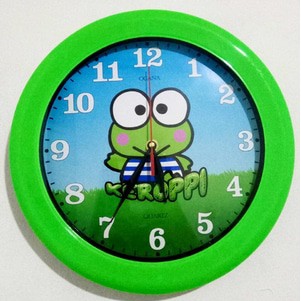 GRATIS BUBBLE WRAP + DUS - Jam Dinding Keroppi / Kero 201 / Diameter 30 cm / Wall Clock [750 GRAM]