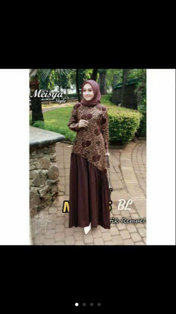 Gamis Batik Terlaris Moyif Kubis.manggar Kipas  Terlaris