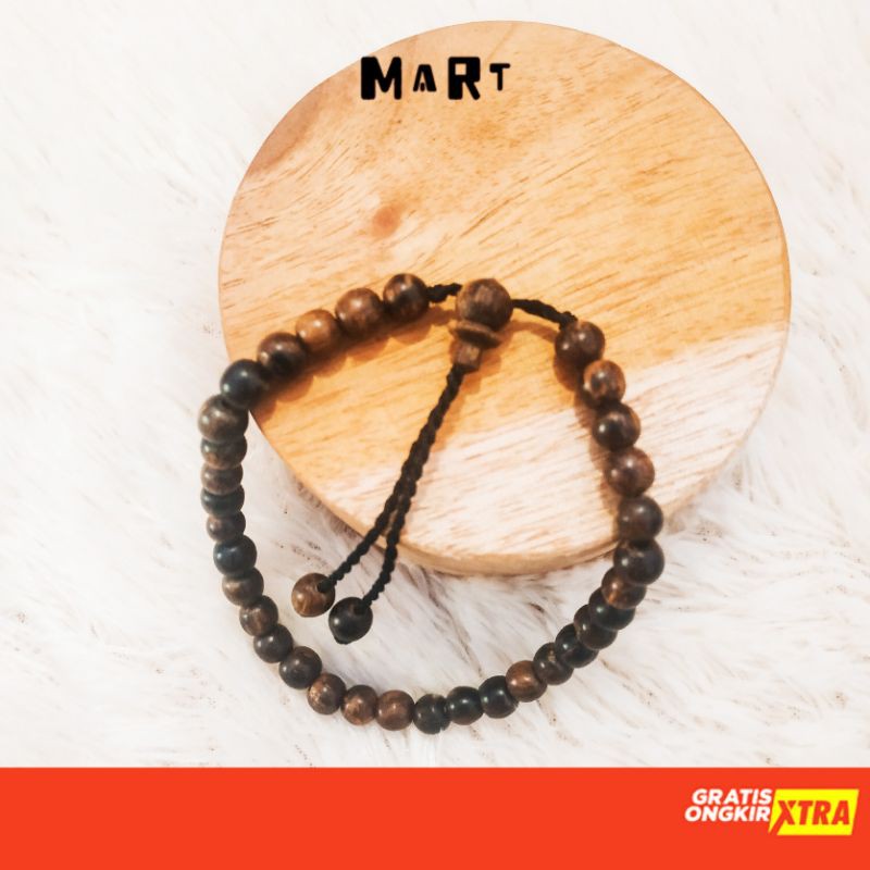 Gelang kayu gaharu asli 5mm gelang tasbih pria gelang tasbih 33 butir gelang tasbih Wanita gaharu 33