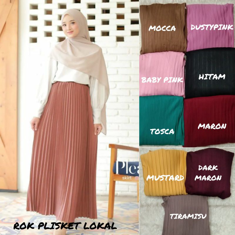 Rok Plisket / Rok kantoran/ Rok Plisket Lokal