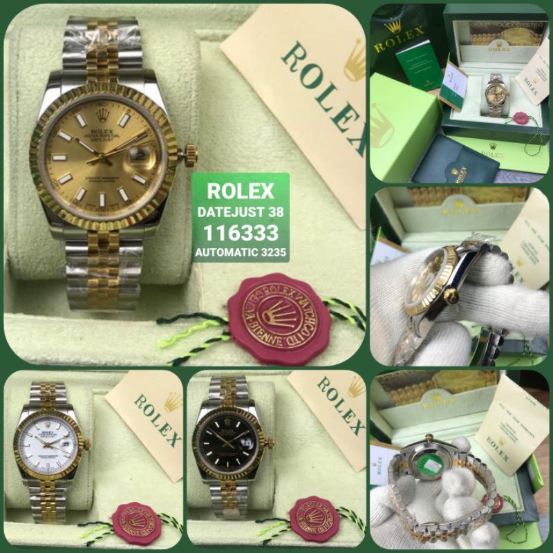 Jam Tangan Pria ROLEX DATEJUST II 116333 38mm Automatic Kaca Sapphire Super Platinum