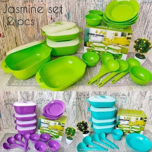 JASMINE SERVING SET 12 PCS, WADAH SAYUR/TEMPAT MAKANAN