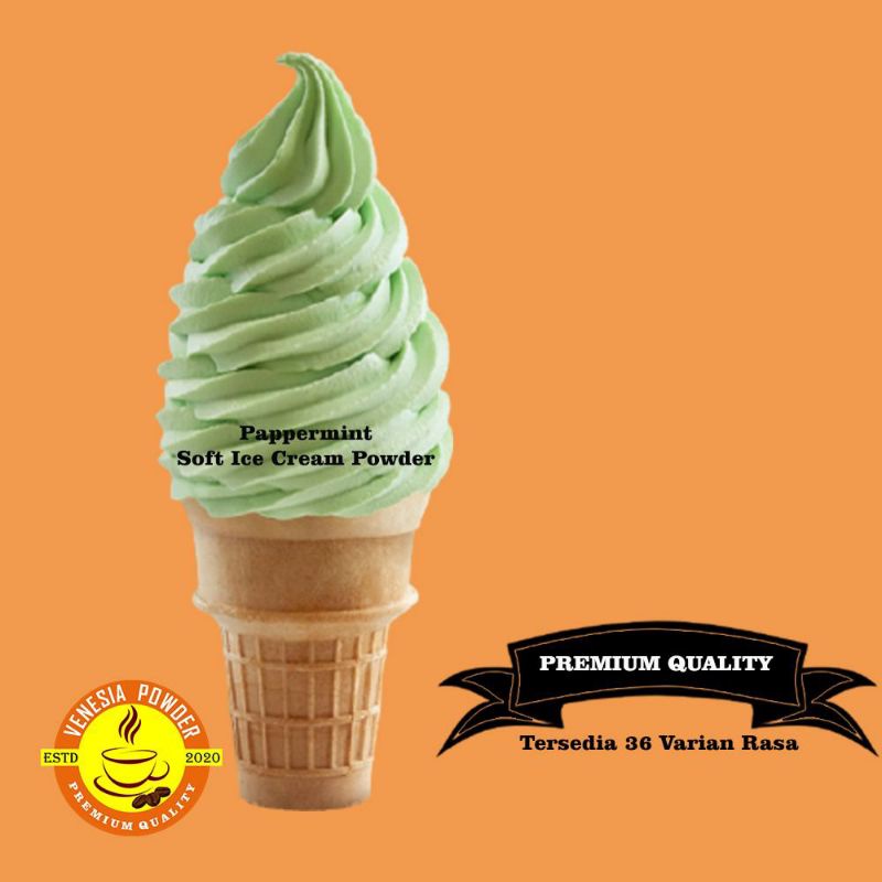 

SOFT ICE CREAM RASA PAPPERMINT TERLARIS 1KG-BUBUK ES KRIM PAPPERMINT 1KG-BUBUK ES KRIM