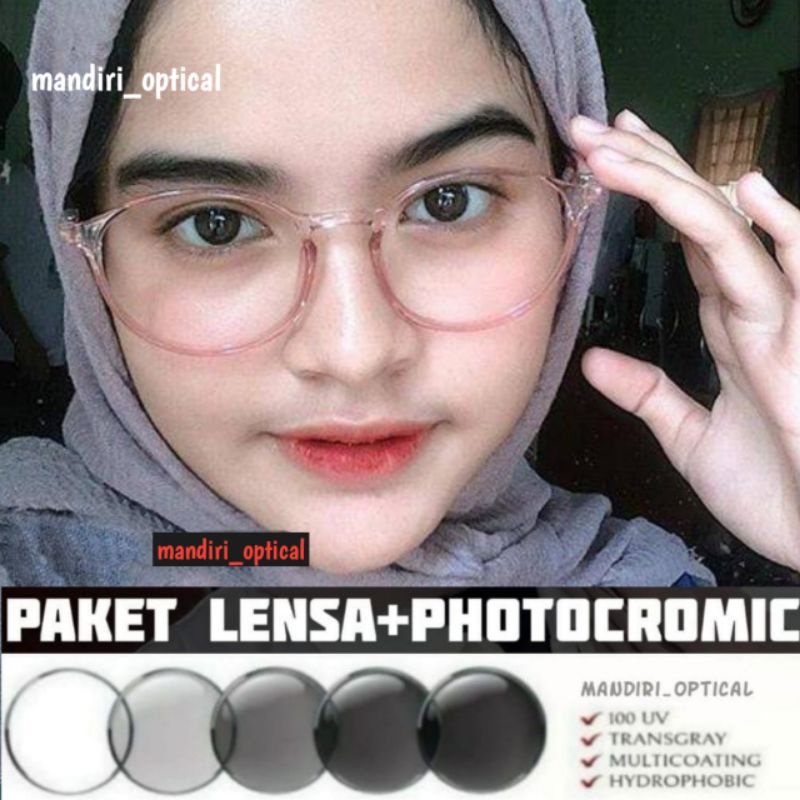 (COD) Kacamata minus | kacamata photocromic | antiradiasi | kacamata wanita | gratis lensa minus | kacamata murah | acamata 2182