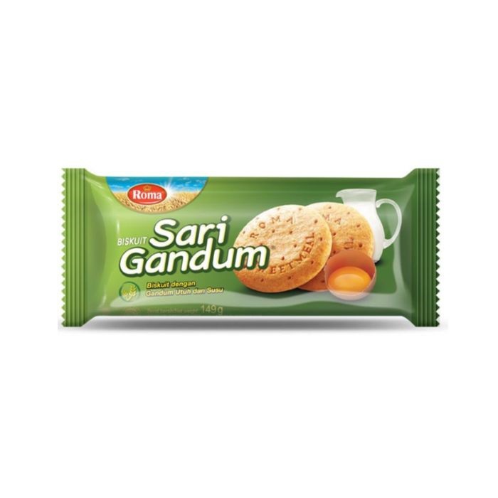 

Snack/BISKUIT SARI GANDUM 149 gr - ROMA PRODUCT