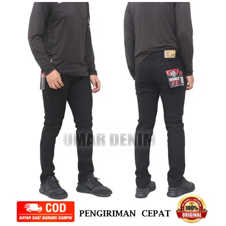 Celana Hitam Panjang Skinny Stretch Hitam Modis trendy Gaul kekinian