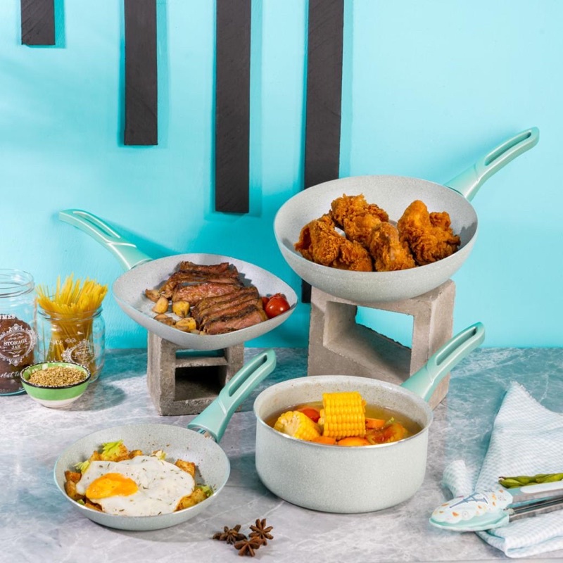 PERO GRANITE SET OF 4 / ALAT MASAK SET GRANITE ANTI LENGKET / ALAT MASAK SET MPASI-1