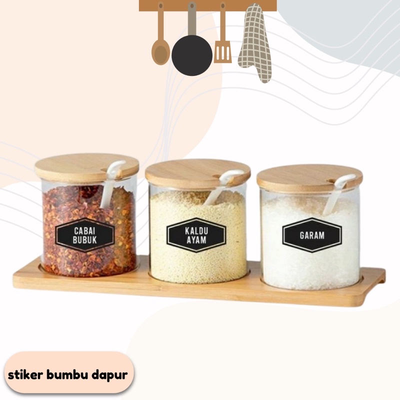Stiker Bumbu Dapur 30 pcs / Label Bumbu / Label Penanda Bumbu