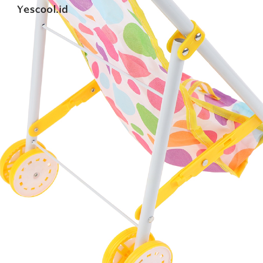 (Yescool) Mainan Miniatur Stroller Bayi Untuk Aksesoris Rumah Boneka