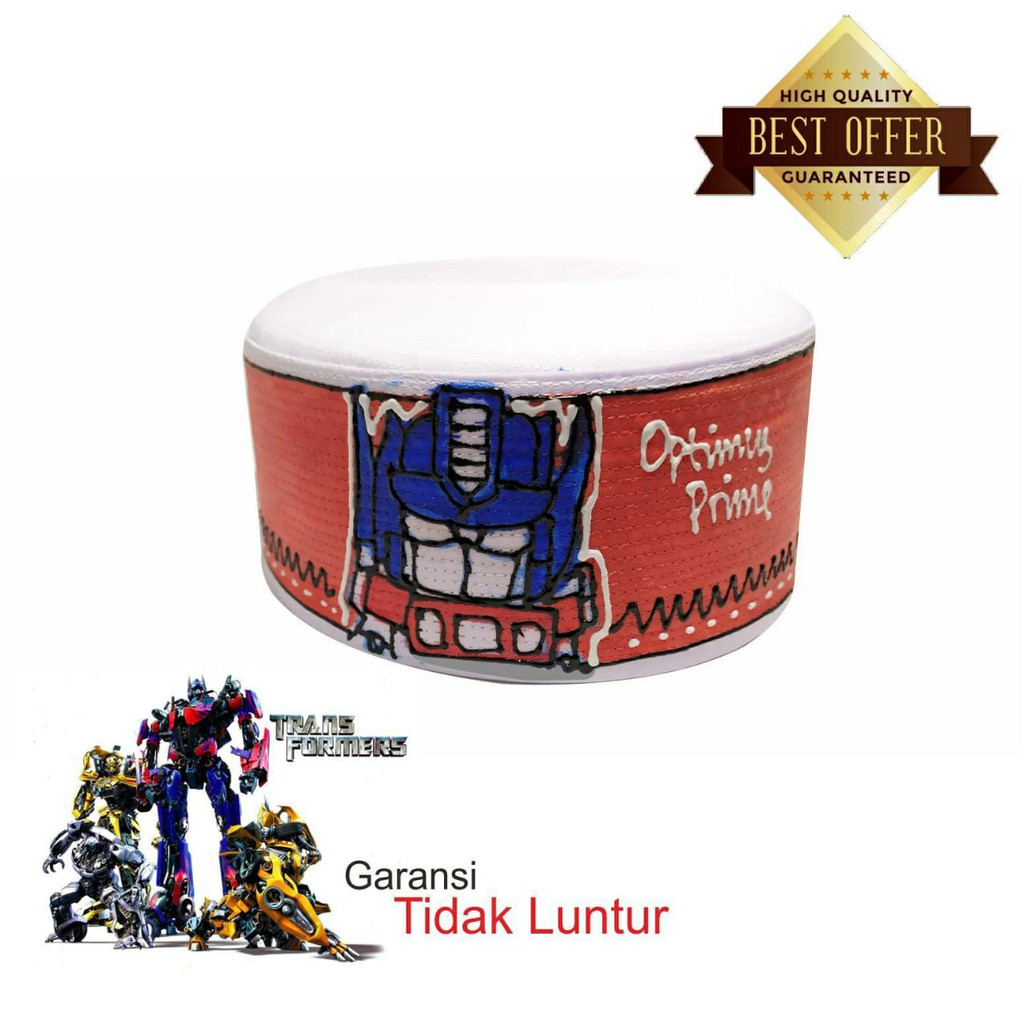 songkok lukis transformer putih/peci lukis anak/peci lukis anak bagus/kualitas produk bagus