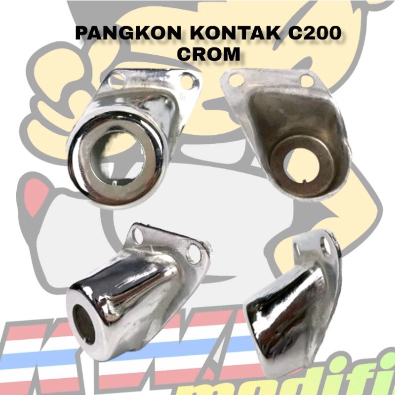 Pangkon kontak cb200 set kunci kontak cb 4 kabel PANGKON DUDUKAN CB200 CROM KUNCI KONTAK CB 4 KABEL IMPORT