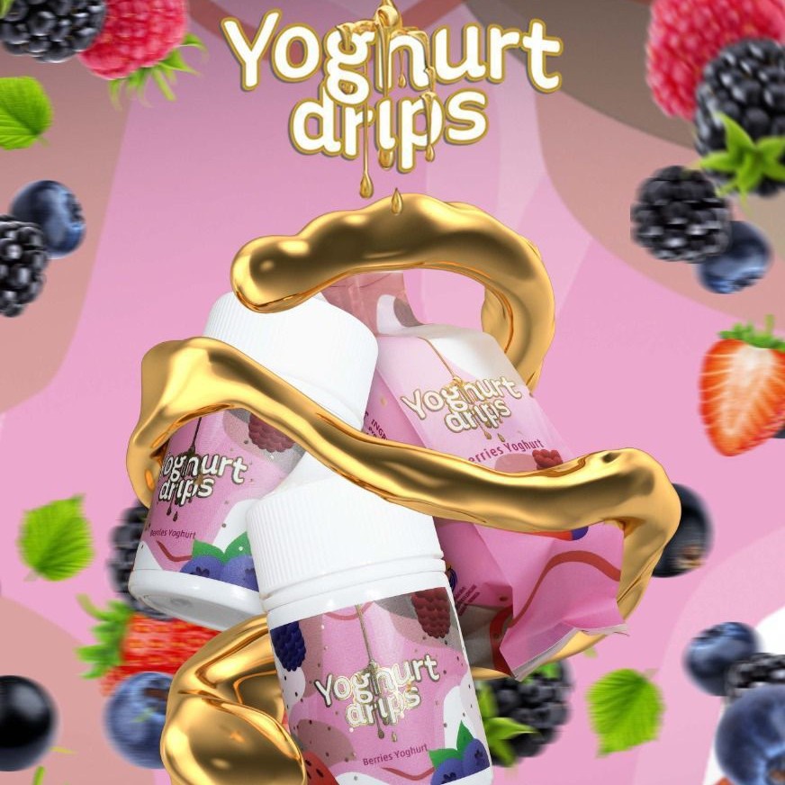 Yoghurt Drips Berries Yoghurt Authentic